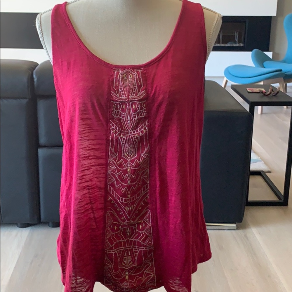 Maurices hot pink tank top. Size large